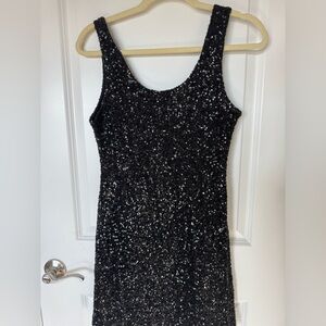 Elegant Black Sequin Dress